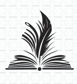 Offenes Buch und Feder